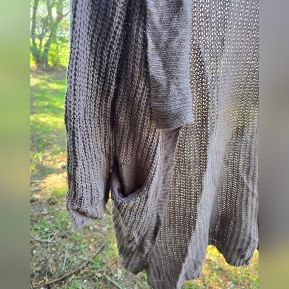 Wet Seal Size Small Charcoal Grey Knit Cardigan - Picture 2 of 5